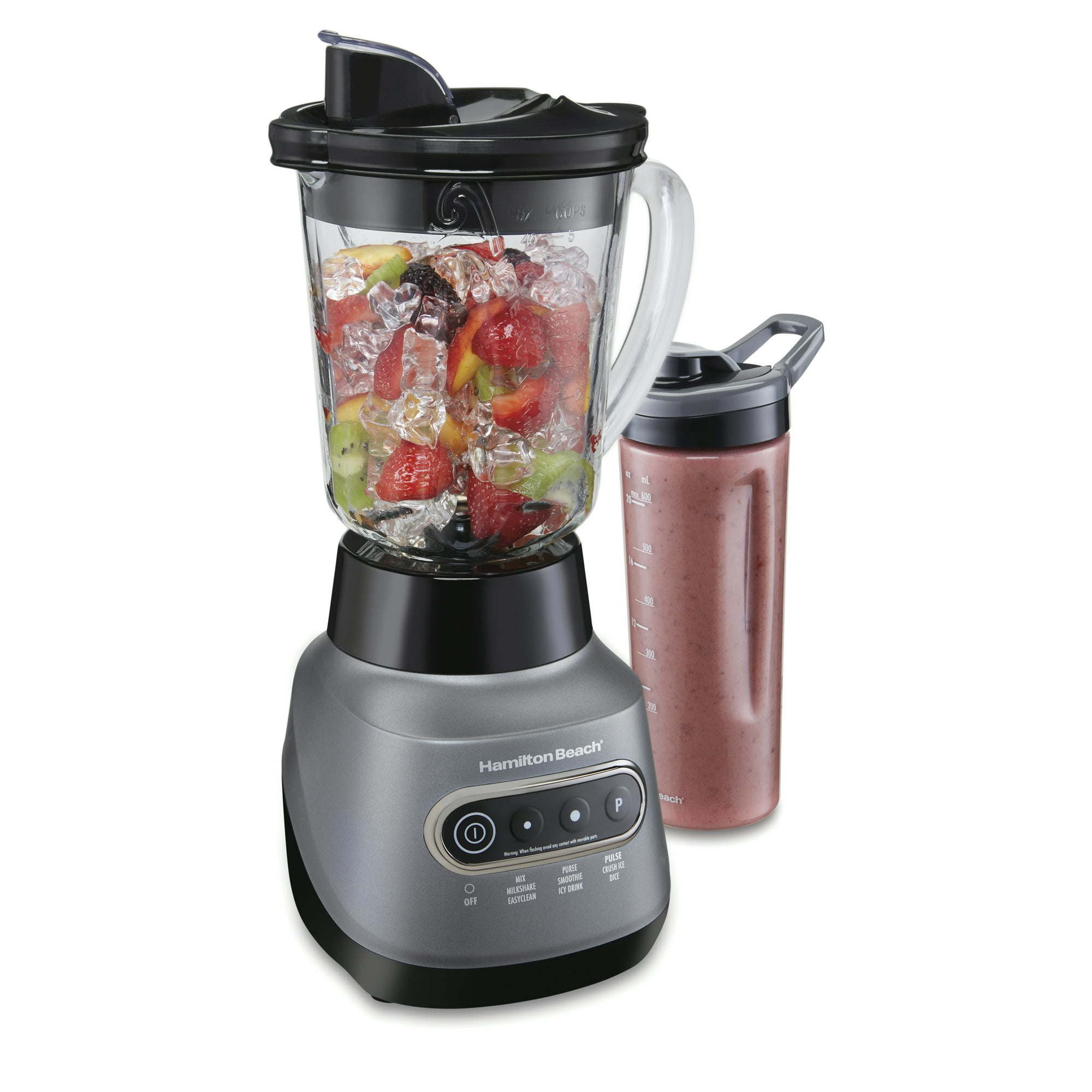 Hamilton Beach Wave Crusher Blender with 40 oz. Glass Blender Jar and 20 Oz. Travel Jar, 58181 Hamilton Beach Wave Crusher Blender with 40 oz. Glass Blender Jar and 20 Oz. Travel Jar, 58181