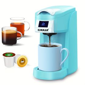 CHULUX Upgrade Single Serve Coffee Maker for K CUP, Mini Coffee Maker Single Cup 5-12oz Coffee Brewer, 3 in 1 Coffee Machine for K Cups Pod Capsule Gr